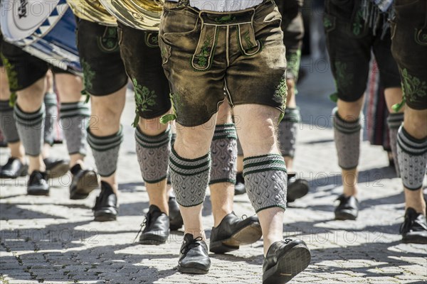 Men in German lederhosen