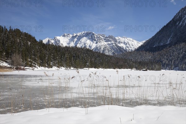 Lake Ferchensee with Karwendel Mountains