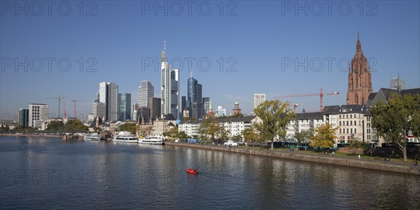 Skyline with financial district