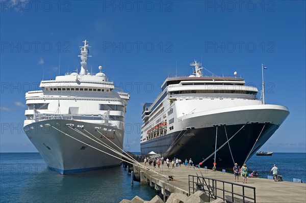 Cruise ships at anchor
