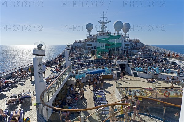 Cruise ship Carnival Glory on a cruise in the Caribbean