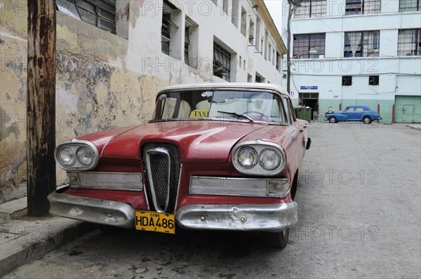 Red American classic car