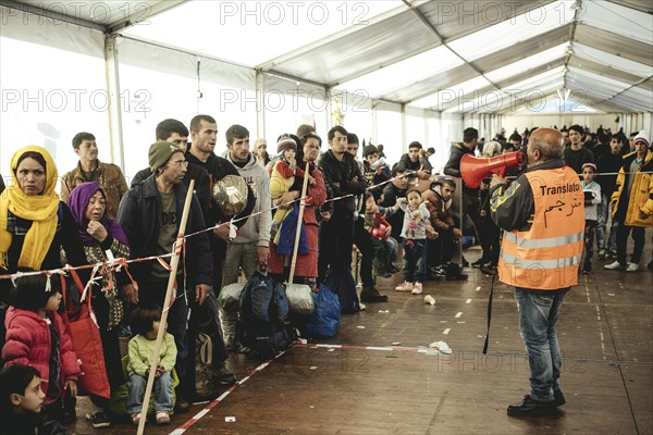 Queue before the journey to Germany