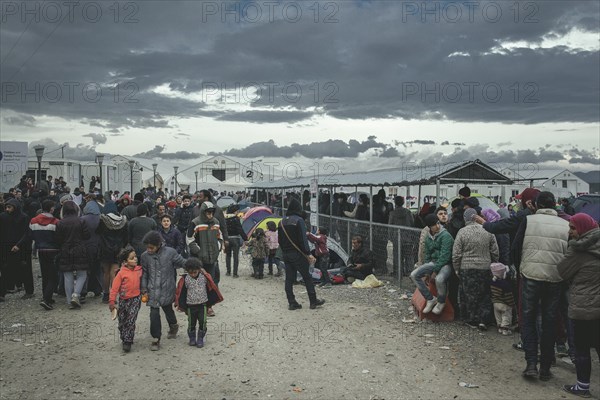 Idomeni refugee camp on the Greek Macedonia border