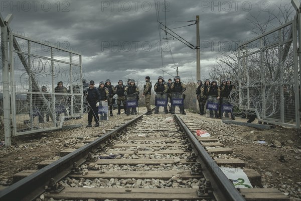 Idomeni refugee camp on the Greek Macedonia border