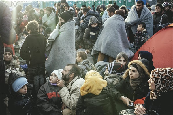 Idomeni refugee camp on the Greece-Macedonia border