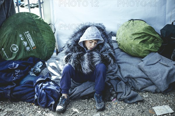 Idomeni refugee camp on the Greece-Macedonia border