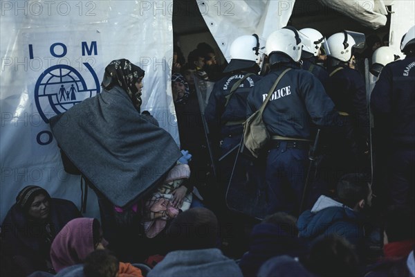 Idomeni refugee camp on the Greece-Macedonia border