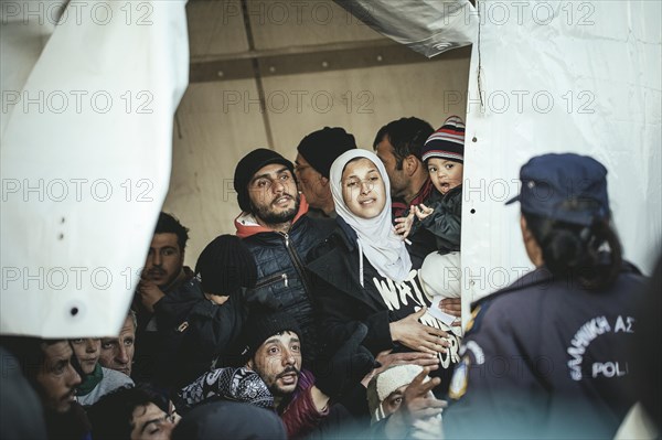 Idomeni refugee camp on the Greece-Macedonia border