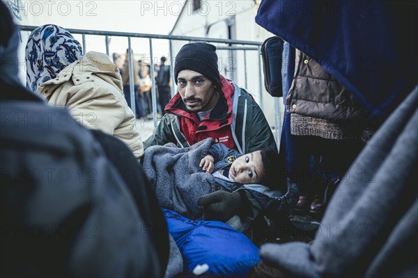 Idomeni refugee camp on the Greece-Macedonia border