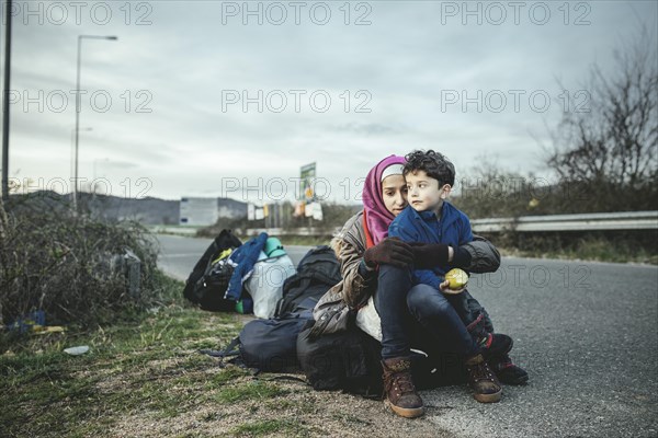 Idomeni refugee camp on the Greece Macedonia border