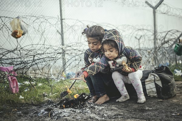 Idomeni refugee camp on the Greece Macedonia border