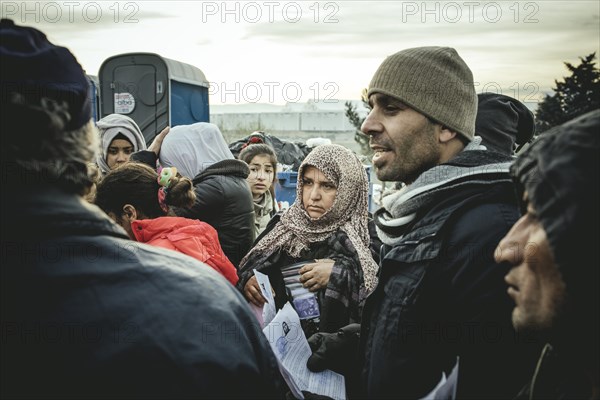 Idomeni refugee camp on the Greece Macedonia border