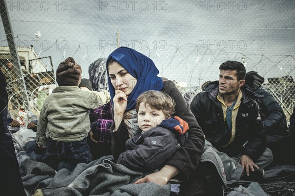 Idomeni refugee camp on the Greece Macedonia border