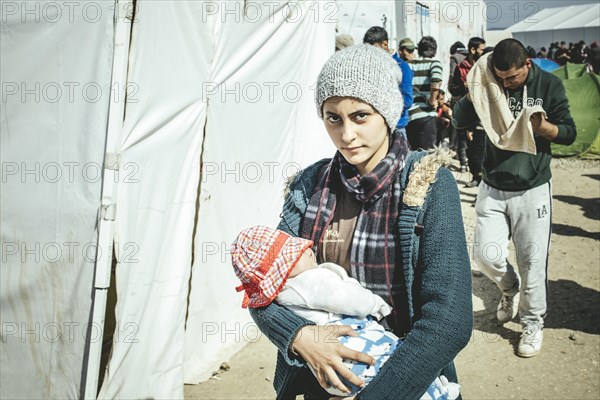 Idomeni refugee camp on the Greece Macedonia border