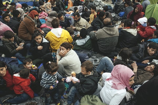 Idomeni refugee camp on the Greece Macedonia border