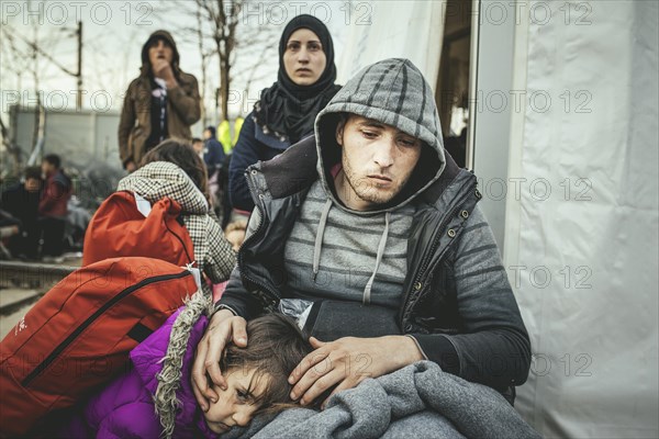 Idomeni refugee camp on the Greece Macedonia border