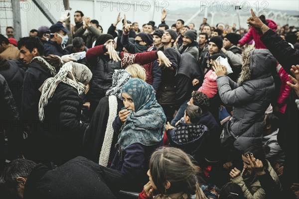 Idomeni refugee camp on the Greece Macedonia border