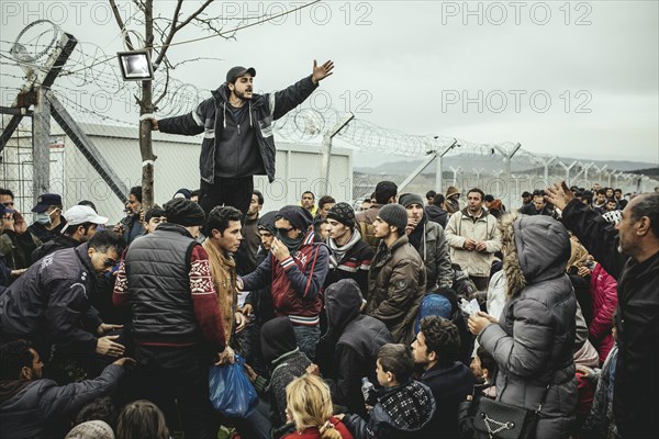 Idomeni refugee camp on the Greece Macedonia border