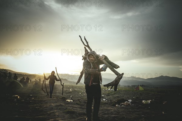 Idomeni refugee camp on the Greece Macedonia border