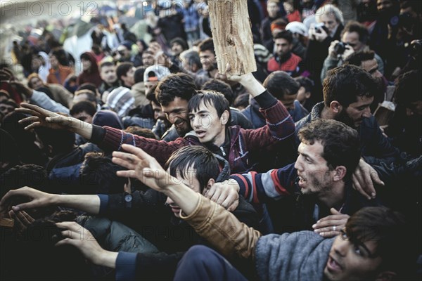 Idomeni refugee camp on the Greece Macedonia border