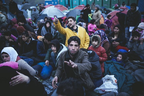 Idomeni refugee camp on the Greece Macedonia border