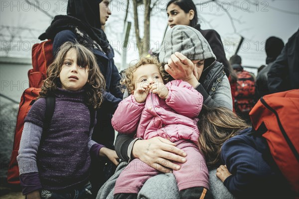 Idomeni refugee camp on the Greece Macedonia border