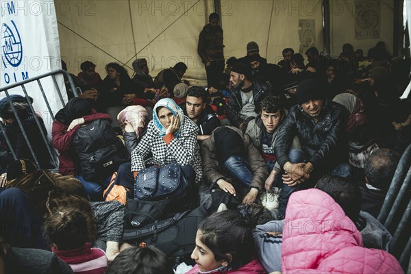 Idomeni refugee camp on Greek Macedonia border