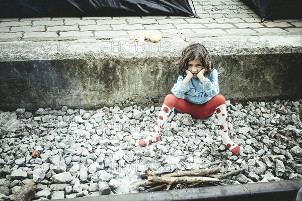 Idomeni refugee camp on Greek Macedonia border