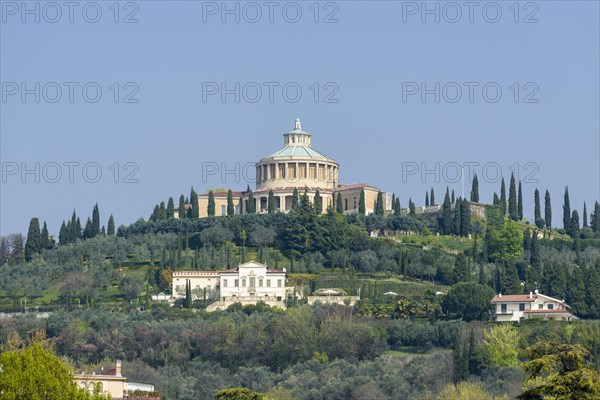 La Madonna di Lourdes church on a hill above the city