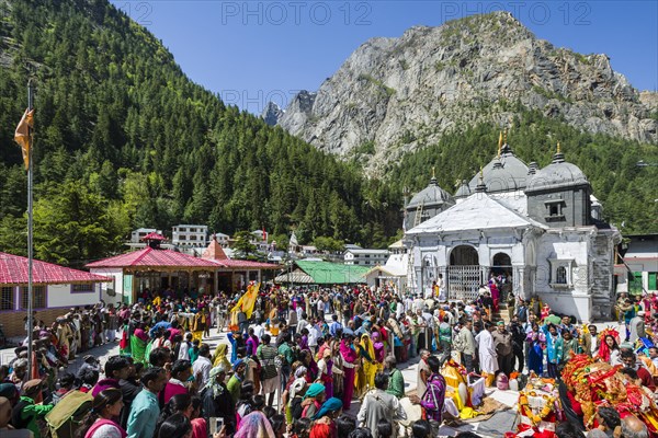 Pilgrims from all over India are queuing up at Gangotri Temple to celebrate Ganga Dusshera