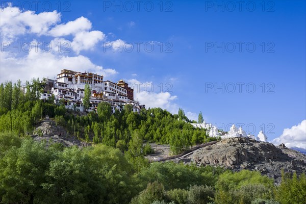 Matho Gompa on a hill high above the Indus Valley