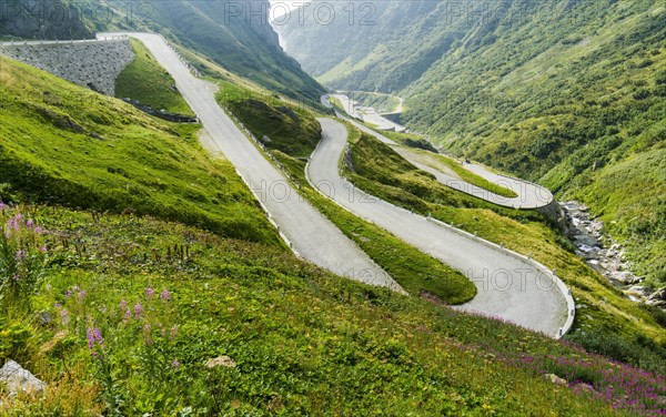 The old road Tremola to Gotthard Pass