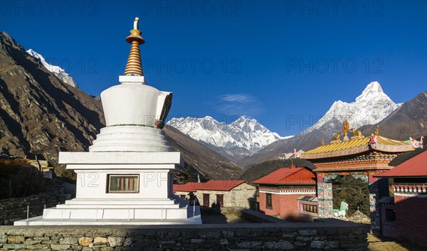 The stupa of the Tengboche Gompa Monastery