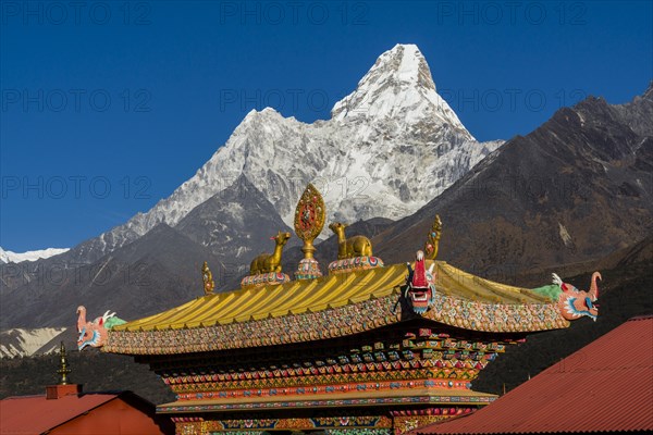 The entrance gate of the Tengboche Gompa monastery