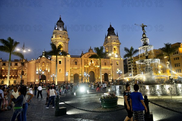 Cathedral at the Plaza Mayor or Plaza de Armas