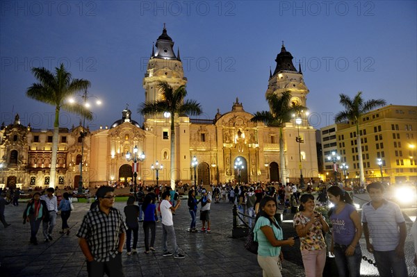 Cathedral at the Plaza Mayor or Plaza de Armas