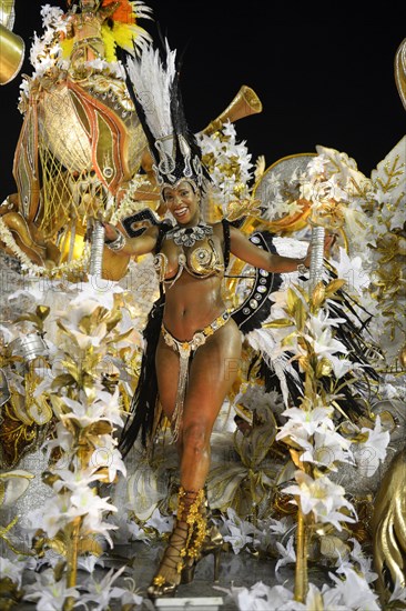 Samba dancer on an allegories float