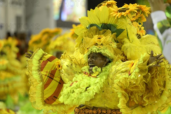 Samba dancer in costume