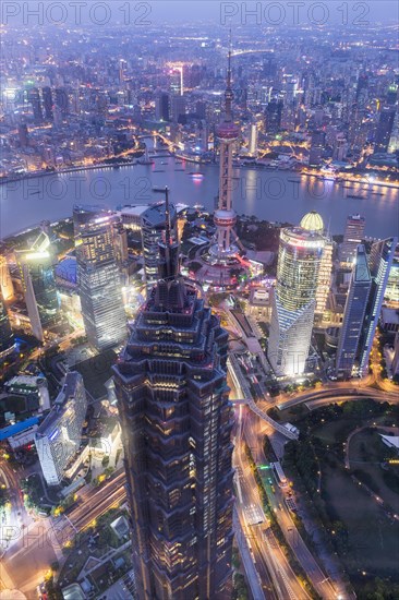 View over Pudong at dawn
