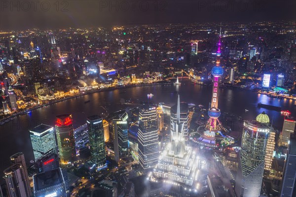 View over Pudong at night