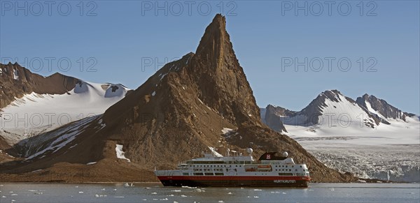 Hurtigruten ship in Hornsund