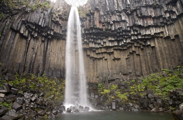 Svartifoss Waterfall with basalt columns