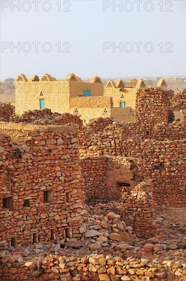 Houses made of mud and stone in the historic centre