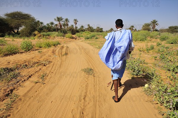 Man wearing a blue boubou