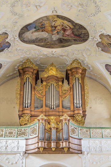 Interior view of the basilica of St. Trudpert's Abbey