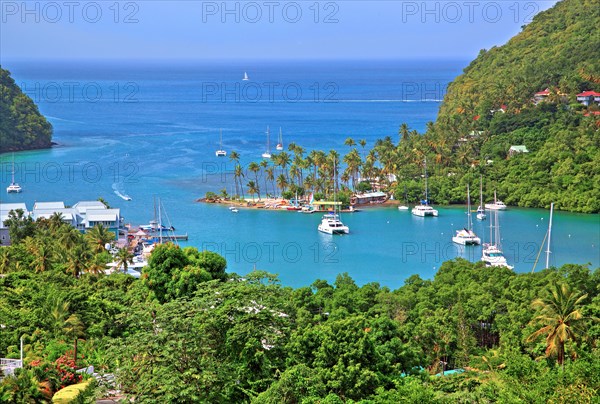 Overview of Marigot Bay near Castries