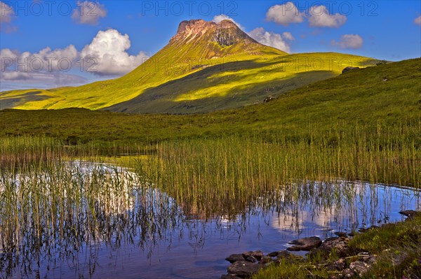 Mountain Stac Pollaidh on Loch Lurgainn