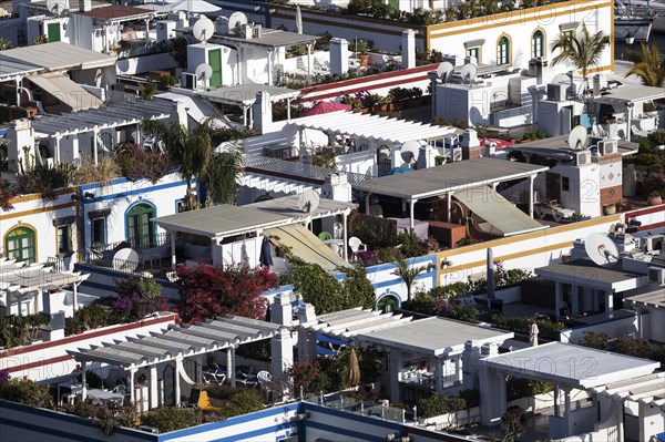 View from the Mirador towards roof terraces of houses