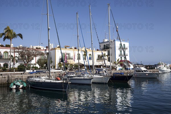 Yachts in the marina of Puerto de Mogan